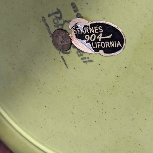 California poppy trail chartreuse two tier tidbit tray - Picture 7 of 13